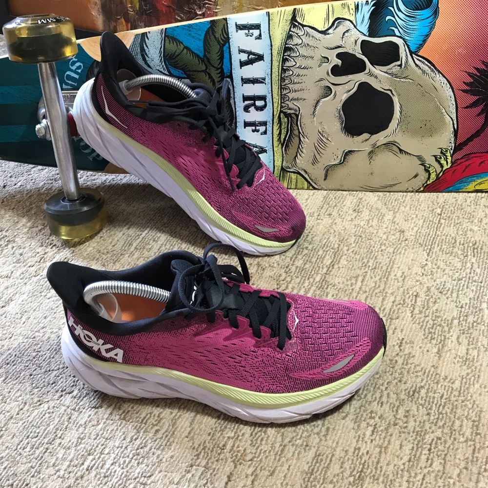 HOKA ONE Women's Clifton 8 - Blue Graphite/Ibis Rose Sz 8B